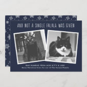 ペットおもしろいの飼い主のいけなクリスマスカード シーズンカード (正面/裏面)