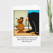 ペットおもしろいの飼い主の日の挨拶状 カード (正面)