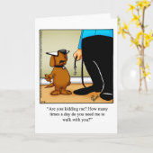 ペットおもしろいの飼い主の日の挨拶状 カード (黄色い花)