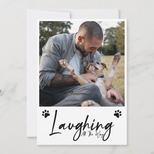 ペットおもしろいの5枚の写真を笑いながら シーズンカード (正面)