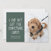 ペットおもしろいグリーン写真新年 シーズンカード (正面)