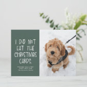 ペットおもしろいグリーン写真新年 シーズンカード (スタンド正面)