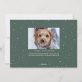 ペットおもしろいグリーン写真新年 シーズンカード (裏面)