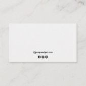 ペットおもしろいトリマー猫インタブ白黒 名刺 (裏面)