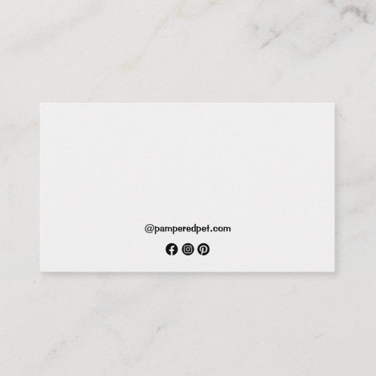 ペットおもしろいトリマー猫インタブ白黒 名刺 (裏面)