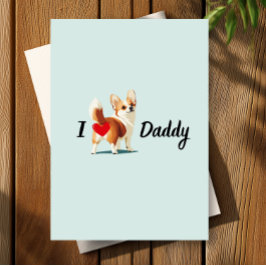 ペットおもしろいドッグお尻バムジョークの父の日からのコルギ サンキューカード