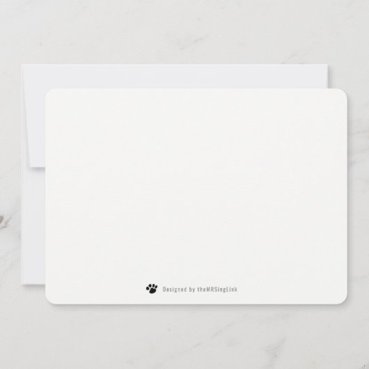 ペットおもしろいドッグの領土は日付カードを保存 セーブザデート (裏面)