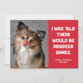 ペットおもしろいドッグフォトホリデーカードトナディゲーム シーズンカード (正面)