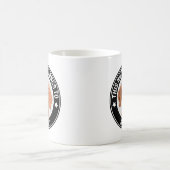 ペットおもしろいネーム写真に属すカスタムる人間 コーヒーマグカップ (中央)