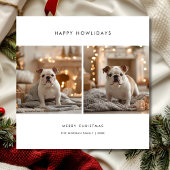 ペットおもしろいハッピーハウリデイズ犬のクリスマスフォト シーズンカード
