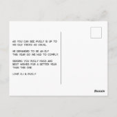 ペットおもしろいフォトクリスマスホリデー葉書 ポストカード (裏面)