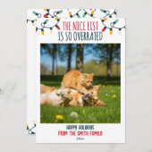 ペットおもしろいフォトニースリスト過大評価クリスマス シーズンカード (正面/裏面)
