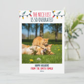 ペットおもしろいフォトニースリスト過大評価クリスマス シーズンカード (スタンド正面)