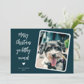 ペットおもしろいフォトメリークリスマス シーズンカード (スタンド正面)