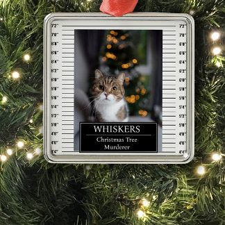 ペットおもしろいマグショット メタルオーナメント