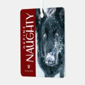 ペットおもしろい写真いけな記念ギフトの定義 メタルオーナメント (正面左)