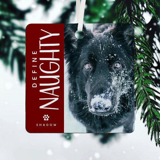 ペットおもしろい写真いけな記念ギフトの定義 メタルオーナメント