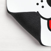 ペットおもしろい動物犬パピー幸せ絵文字顔 マウスパッド (コーナー)