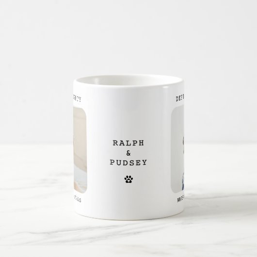 ペットおもしろい定義いけな2写真クリスマス コーヒーマグカップ (中央)