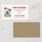 ペットおもしろい座りドギーデイサービスエクササイズ 名刺 (正面/裏面)