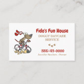 ペットおもしろい座りドギーデイサービスエクササイズ 名刺 (正面)