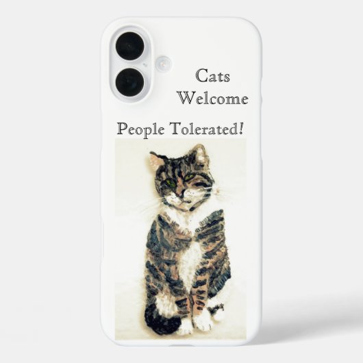 ペットおもしろい引用文タビーキャット Case-Mate iPhoneケース (裏面)