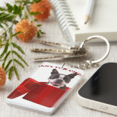 ペットおもしろい恋人のためのボストンテリアギフト キーホルダー (正面右)