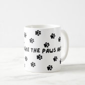 ペットおもしろい愛者マグカップ。家は前足の場所 コーヒーマグカップ (正面右)