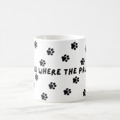 ペットおもしろい愛者マグカップ。家は前足の場所 コーヒーマグカップ (中央)