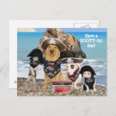 ペットおもしろい海賊日はがき ポストカード (正面/裏面)