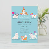 ペットおもしろい誕生日パーティーの招待 招待状 (スタンド正面)