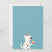 ペットおもしろい誕生日パーティーの招待 招待状 (裏面)