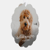 ペットおもしろい2フォトクリスマスホリデー オーナメントカード (右)