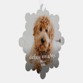 ペットおもしろい2フォトクリスマスホリデー オーナメントカード (右)