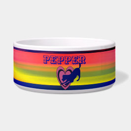 ペットおもしろい – カラーのリングや輪-抽象芸術ペットボウル ボウル