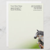 ペットおよび家畜の獣医 レターヘッド (正面/裏面)