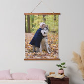 ペットお気に入りのと家族の写真 吊り下げ型タペストリー (寝室)