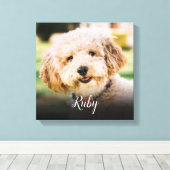 ペットお気に入りのの写真 キャンバスプリント (インサイチュ (ウッドフロア))