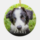 ペットお気に入りのの記念写真 セラミックオーナメント (正面)