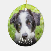 ペットお気に入りのの記念写真 セラミックオーナメント (左)