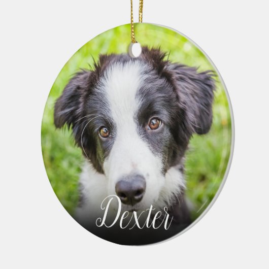 ペットお気に入りのの記念写真 セラミックオーナメント (左)