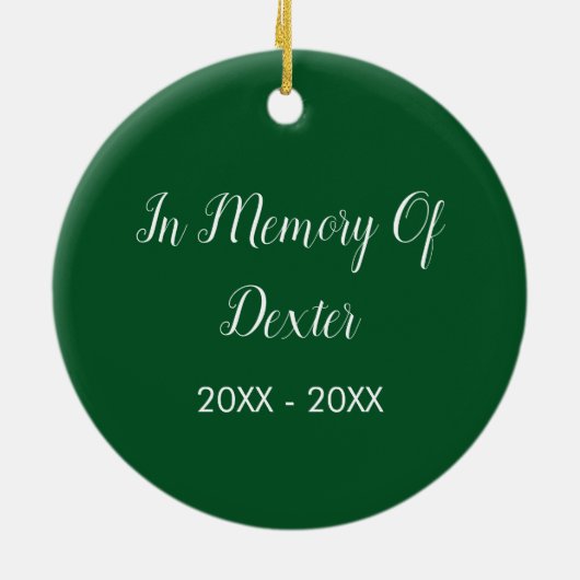 ペットお気に入りのの記念写真 セラミックオーナメント (裏面)