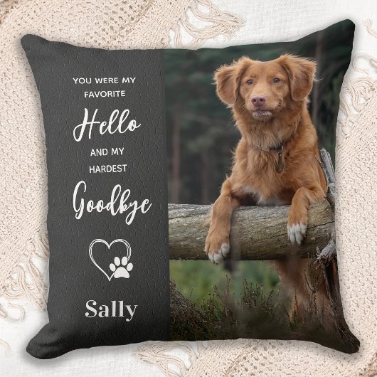 ペットお気に入りのメモリアルHELLO HARBEST GOODBYE DOG クッション