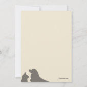 ペットお気に入りの獣医学校卒業 招待状 (裏面)