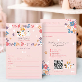 ペットお洒落シッタードッグウォーカーペットのレポートカード