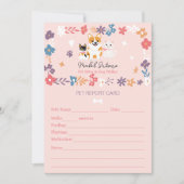 ペットお洒落シッタードッグウォーカーペットのレポートカード 招待状 (正面)