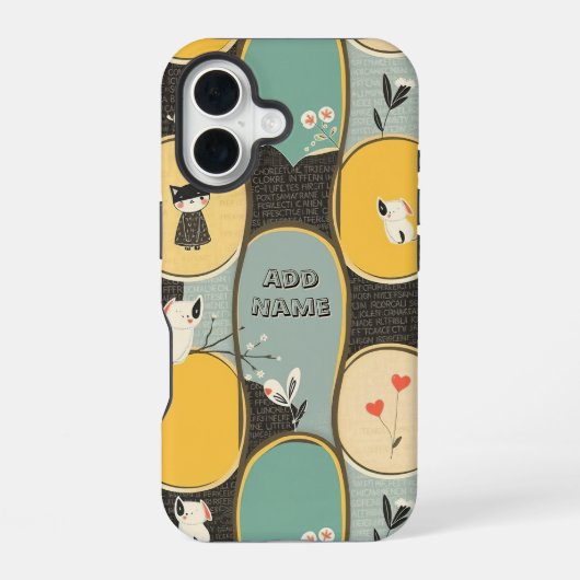 ペットお洒落及び花柄 iPhone 16ケース (裏面)