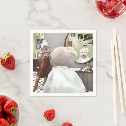 ペットお洒落理容師店 スタンダードカクテルナプキン (インサイチュ)