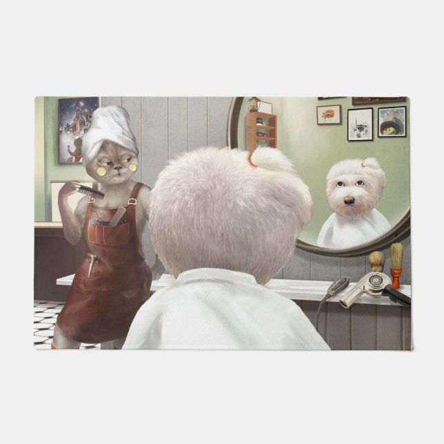 ペットお洒落理容師店 ドアマット (正面)