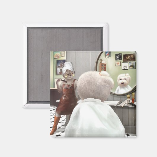 ペットお洒落理容師店 マグネット (正面/裏面)